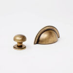 Antique brass knob